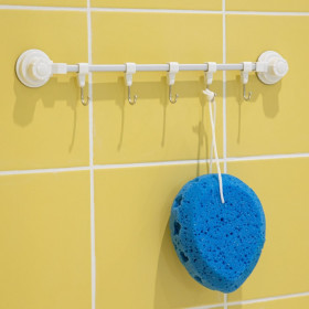 Κρεμάστρα Μπάνιου με Βεντούζες &amp Γάντζους 40cm
