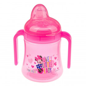 Εκπαιδευτικό Ποτήρι με Χερούλι Πλαστικό Ροζ Για Κορίτσι MINNIE 270 ml