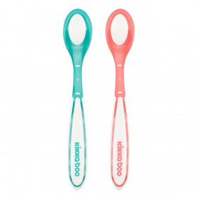 Σετ Κουτάλια με Ένδειξη Θερμότητας Τυρκουάζ Ροζ 2 τμχ.- Kikka Boo