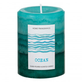 Κερί Κολώνα Αρωματικό Πετρόλ Ocean 7x9.5 cm