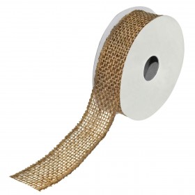 Xριστουγεννιάτικη Διακοσμητική Κορδέλα Δέντρου Χρυσή 5 m x 25 mm