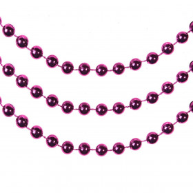 Χριστουγεννιάτικη Γιρλάντα Στολισμού Δέντρου Μωβ Πέρλες 8 m