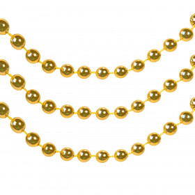 Χριστουγεννιάτικη Γιρλάντα Στολισμού Δέντρου Χρυσές Πέρλες 5 m