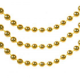 Χριστουγεννιάτικη Γιρλάντα Στολισμού Δέντρου Χρυσές Πέρλες 8 m