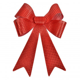 Στολίδι Χριστουγεννιάτικου Δέντρου Φιόγκος Κόκκινο Πουά 46 cm