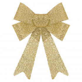 Χριστουγεννιάτικος Διακοσμητικός Φιόγκος Χρυσό Glitter 46 cm