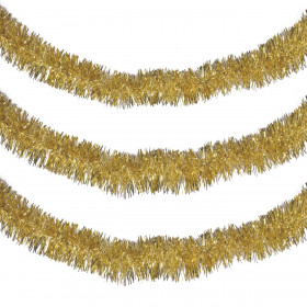 Χριστουγεννιάτικη Τρέσα Χρυσή Tinsel 3 m x 7 cm