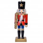  Χριστουγεννιάτικο Διακοσμητικό Κρεμαστό Ξύλινος Στρατιώτης Κόκκινη Μπλε Στολή 13cm