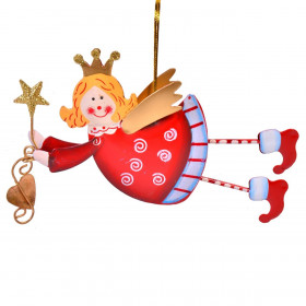 Χριστουγεννιάτικο Στολίδι Δέντρου Μεταλλικό Αγγελάκι 15 cm