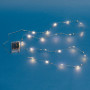 20 Διακοσμητικά Λαμπάκια LED Μπαταρίας Ασημί Αστέρια Πέρλες 2.20 m - Θερμό Λευκό