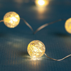 20 Διακοσμητικά Φωτάκια LED Μπαταρίας Μπάλες 2.20 m - Θερμό Λευκό 20 Διακοσμητικά Φωτάκια LED Μπαταρίας Μπάλες 2.20 m - Θερμό Λευκό