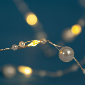 20 Διακοσμητικά Φωτάκια LED Μπαταρίας Πέρλες 2.30 m - Θερμό Λευκό 20 Διακοσμητικά Φωτάκια LED Μπαταρίας Πέρλες 2.30 m - Θερμό Λευκό