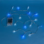 15 Λαμπάκια LED Μπαταρίας Νιφάδες 1.70 m - Λευκό Μπλε
