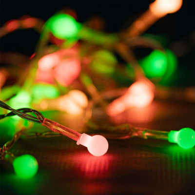 20 Χριστουγεννιάτικα Διακοσμητικά Λαμπάκια LED Mini Μπάλες Μπαταρίας 2.20 m - Πολύχρωμο