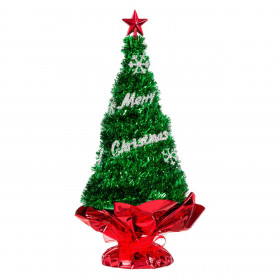 Χριστουγεννιάτικο Διακοσμητικό Δέντρο Πράσινο Tinsel 26 cm Χριστουγεννιάτικο Διακοσμητικό Δέντρο Πράσινο Tinsel 26 cm