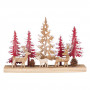 Χριστουγεννιάτικο Διακοσμητικό Ξύλινο Δάσος με Ζώα 14 cm