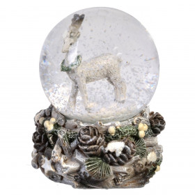 Χριστουγεννιάτικη Διακοσμητική Χιονόμπαλα Τάρανδος 7cm