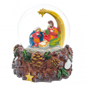 Χριστουγεννιάτικη Διακοσμητική Χιονόμπαλα Φάτνη 6cm