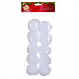 Χριστουγεννιάτικα Διακοσμητικά Μπαλάκια Λευκό Χιόνι Glitter 5cm - 10 τμχ. Χριστουγεννιάτικα Διακοσμητικά Μπαλάκια Λευκό Χιόνι Glitter 5cm - 10 τμχ.