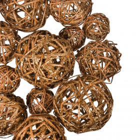 Χριστουγεννιάτικες Διακοσμητικές Διάτρητες Μπάλες Μπρονζέ Glitter - 12 τμχ. Χριστουγεννιάτικες Διακοσμητικές Διάτρητες Μπάλες Μπρονζέ Glitter - 12 τμχ.