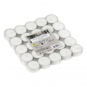 Κεριά Ρεσώ Αρωματικά Λευκά White Woods 3x2cm - 25 τμχ.