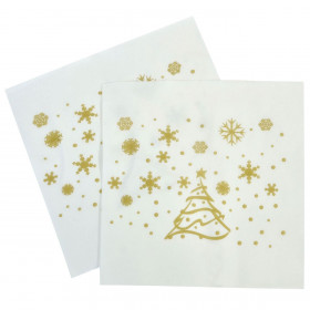 Χαρτοπετσέτες Χριστουγεννιάτικες Χρυσό Δέντρο 40x40cm - 100 τμχ. Χαρτοπετσέτες Χριστουγεννιάτικες Χρυσό Δέντρο 40x40cm - 100 τμχ.