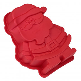 Χριστουγεννιάτικη Φόρμα Σιλικόνης Κόκκινη Άγιος Βασίλης 14x16.5x4cm