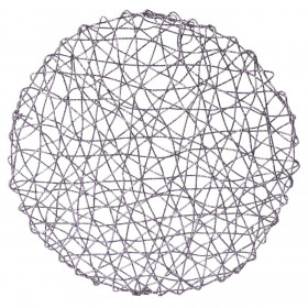 Χριστουγεννιάτικο Σουπλά Στρογγυλό Ασημί Διάτρητο 38cm Χριστουγεννιάτικο Σουπλά Στρογγυλό Ασημί Διάτρητο 38cm