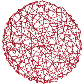 Χριστουγεννιάτικο Σουπλά Στρογγυλό Κόκκινο Διάτρητο 38cm Χριστουγεννιάτικο Σουπλά Στρογγυλό Κόκκινο Διάτρητο 38cm