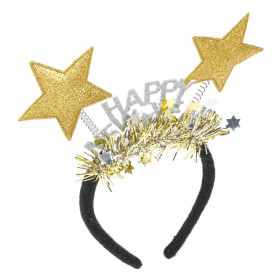 Χριστουγεννιάτικη Στέκα Χρυσά Αστέρια Happy New Year