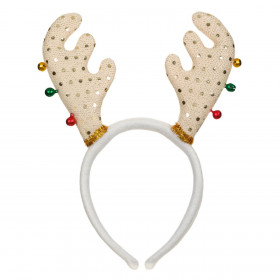 Χριστουγεννιάτικη Στέκα Κέρατα Ταράνδου Κουδουνάκια 13 cm