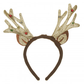 Χριστουγεννιάτικη Στέκα Κερατάκια Χρωματιστά Κουδουνάκια