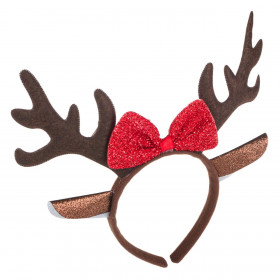 Χριστουγεννιάτικη Στέκα Τάρανδος Κόκκινος Φιόγκος