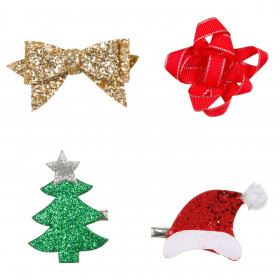 Χριστουγεννιάτικα Κλιπ Μαλλιών Glitter Σχέδια 6 cm - 4 τμχ. Χριστουγεννιάτικα Κλιπ Μαλλιών Glitter Σχέδια 6 cm - 4 τμχ.