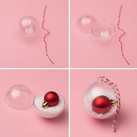 Χριστουγεννιάτικες Διάφανες Μπάλες Δέντρου Χειροτεχνίας 6 cm - 6 τμχ. Χριστουγεννιάτικες Διάφανες Μπάλες Δέντρου Χειροτεχνίας 6 cm - 6 τμχ.