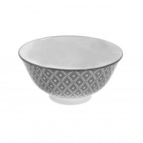 Μπολ Σερβιρίσματος Πορσελάνη Λευκό Γκρι Μοτίβο 690 ml