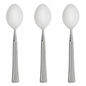 Κουτάλια Μικρά Ανοξείδωτο Ατσάλι Ανάγλυφο Ματ Σχέδιο 13.5 cm - 3 τμχ.