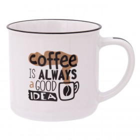 Κούπα Κεραμική Off White με Μήνυμα 325 ml