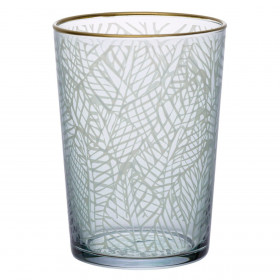 Ποτήρι Νερού Γυάλινο 'Exotic' Μπλε Χρυσό Χείλος 510 ml Ποτήρι Νερού Γυάλινο 'Exotic' Μπλε Χρυσό Χείλος 510 ml