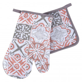 Γάντι &amp Πιάστρα Πορτοκαλί Γκρι - 2 τμχ.