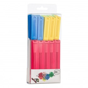 Κλιπ Σφραγίσματος Σακούλας Πλαστικά Χρωματιστά - 20 τμχ. Κλιπ Σφραγίσματος Σακούλας Πλαστικά Χρωματιστά - 20 τμχ.