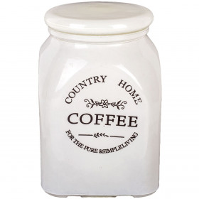 Βαζάκι Καφέ Γυάλινο Λευκό Country Home 9x15 cm