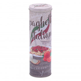 Κουτί Αποθήκευσης Ζυμαρικών Μεταλλικό Spaghetti Italiana 8x27.5 cm