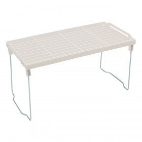 Ράφι Πτυσσόμενο Πλαστικό Λευκό Μεταλλικά Πόδια 37.5x23.5x18cm