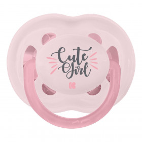 Πιπίλα Σιλικόνης Ροζ Παλ Cute Girl - Kikka Boo