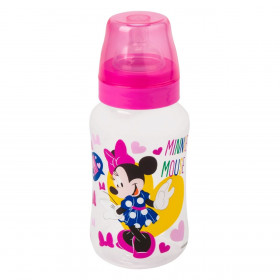 Μπιμπερό Πλαστικό με Θηλή Σιλικόνης MINNIE 330 ml 0Μ+ 
