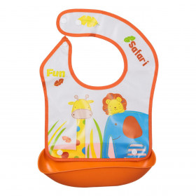 Σαλιάρα με Συλλέκτη Φαγητού Ζωάκια Safari 23x21cm