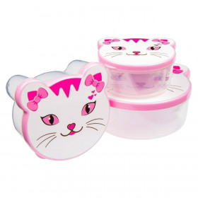 Φαγητοδοχεία για Κορίτσι Σχήμα Γατούλα - 4 τμχ. (Διάφορα Μεγέθη)