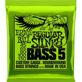 Ernie Ball Regular Slinky Nickel Wound Bass 5-String 45-130Κωδικός: P02836  Ernie Ball Regular Slinky Nickel Wound Bass 5-String 45-130Κωδικός: P02836
