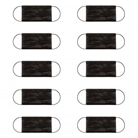 Μάσκα Προστασίας Μιας Χρήσης Μαύρη με 3 Φύλλα - 10 τμχ.